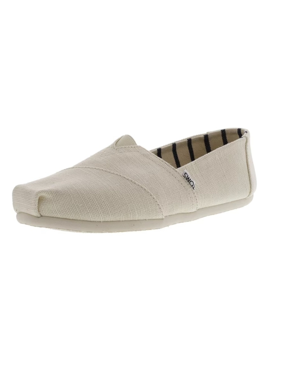 Toms Women's Canvas Slip-On Flats in Natural Cream